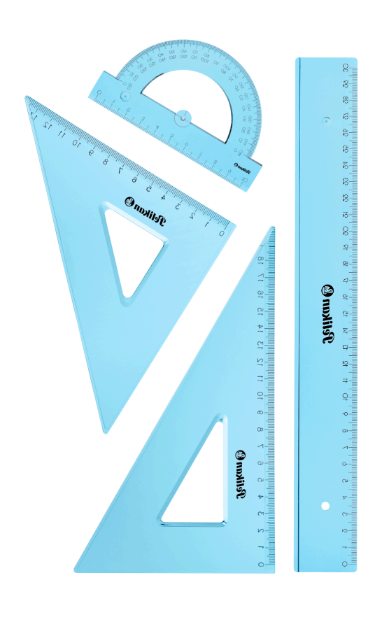 Set de geometrie albastru